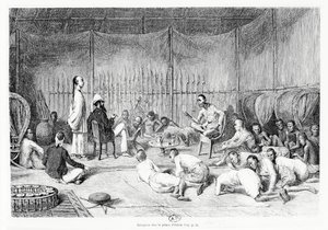 Modtagelse af prinsen af Oubon, Laos, 1877